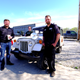My brothers and I visited our old childhood friend on the right, who now works as a mechanic. Photo: Michael Tracy